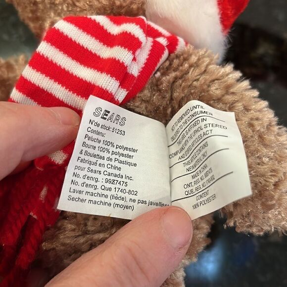 Vintage Sears Plush Bear KRINGLE Christmas Collection 2000 Exclusive 8" w/ tags - Picture 8 of 8